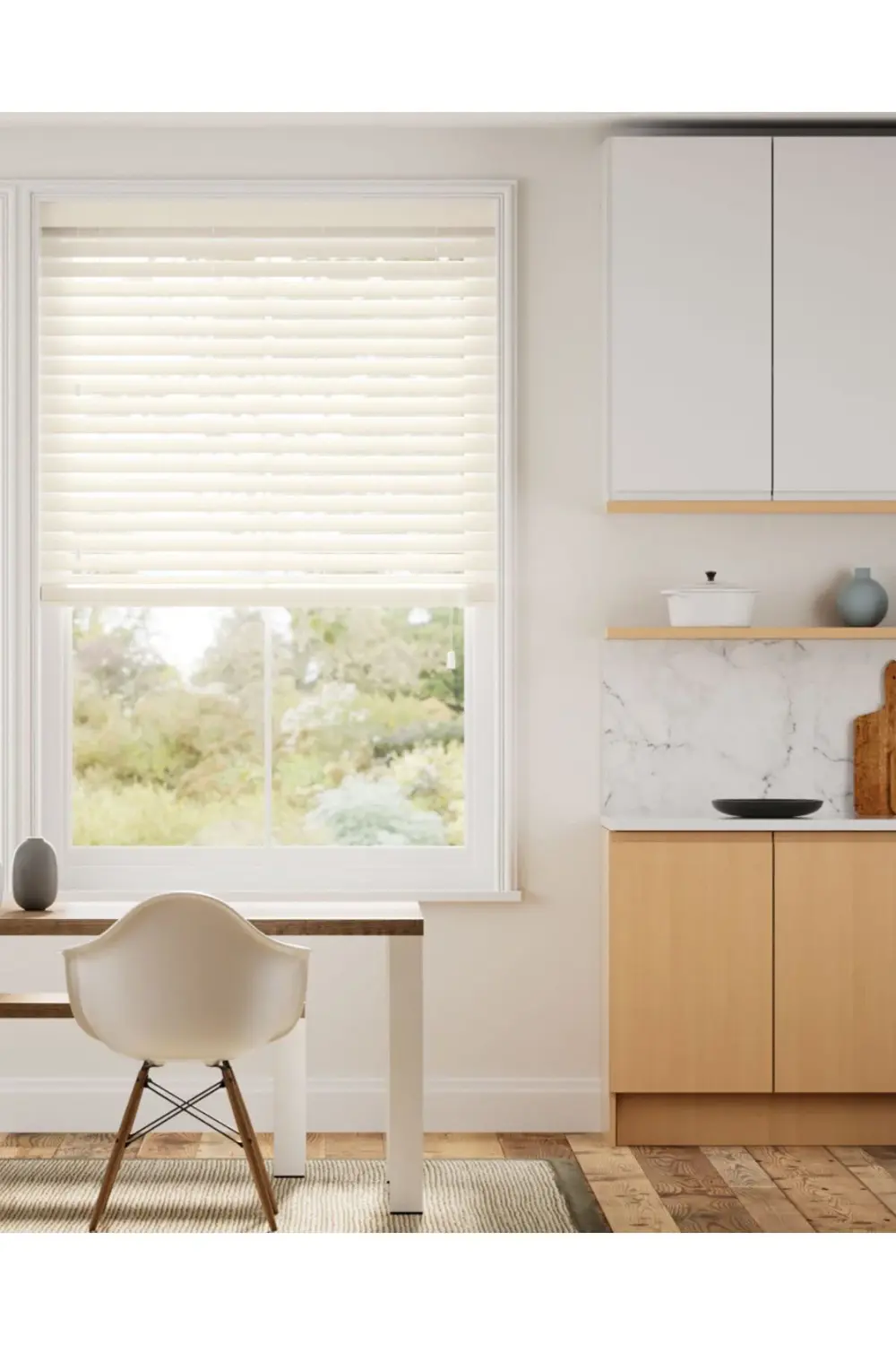 Wooden Blinds %100 Doğal Ahşap Jaluzi Perde 50mm,Alüminyum Kasalı