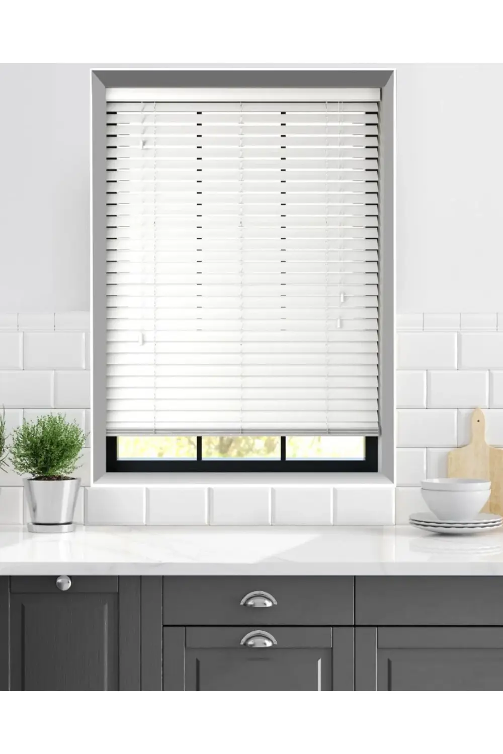 Wooden Blinds %100 Doğal Ahşap Jaluzi Perde 50mm,Alüminyum Kasalı