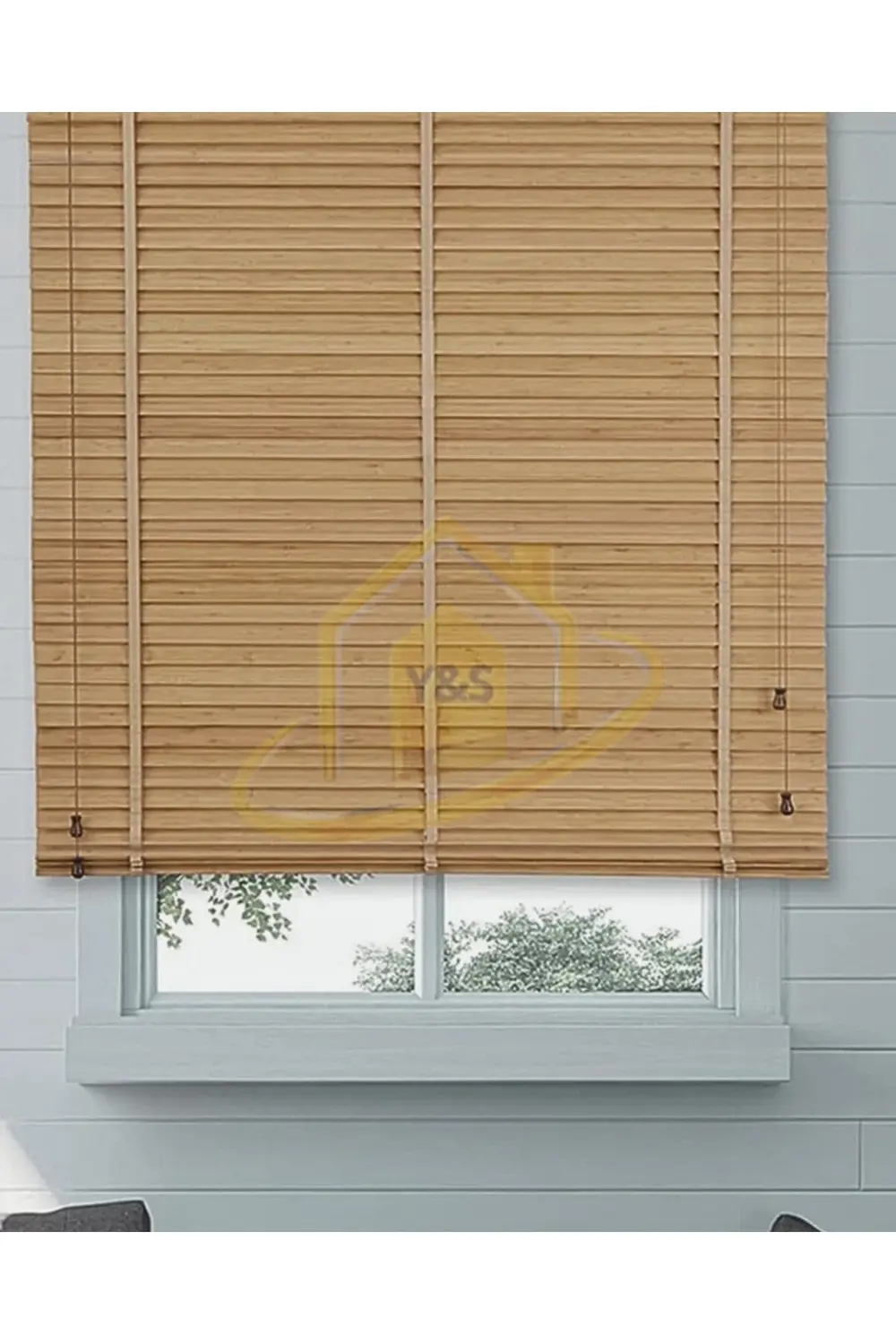 Wooden Blinds %100 Doğal Ahşap Jaluzi Perde 50mm,Alüminyum Kasalı