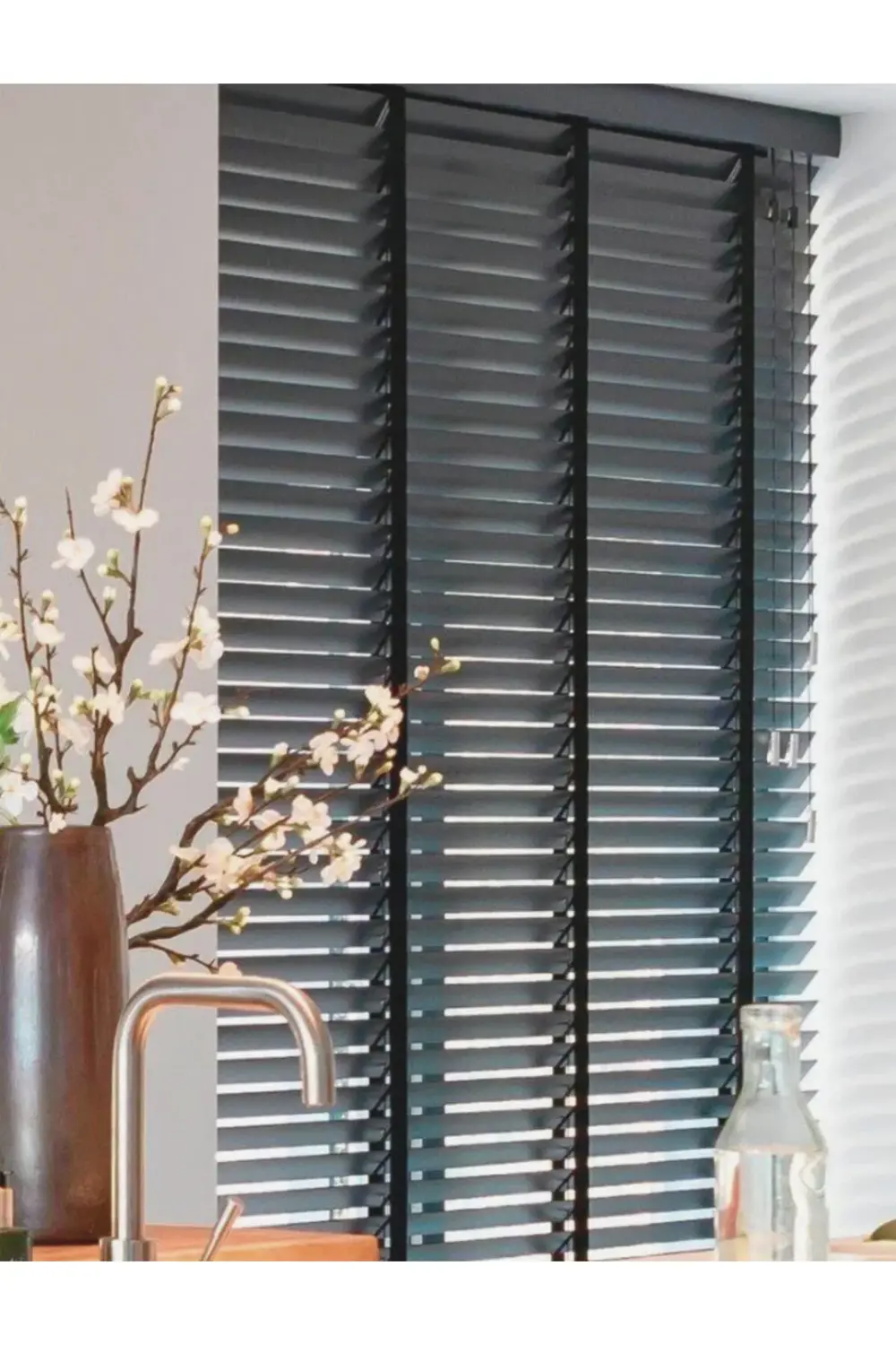 Wooden Blinds %100 Doğal Ahşap Jaluzi Perde 50mm,Alüminyum Kasalı