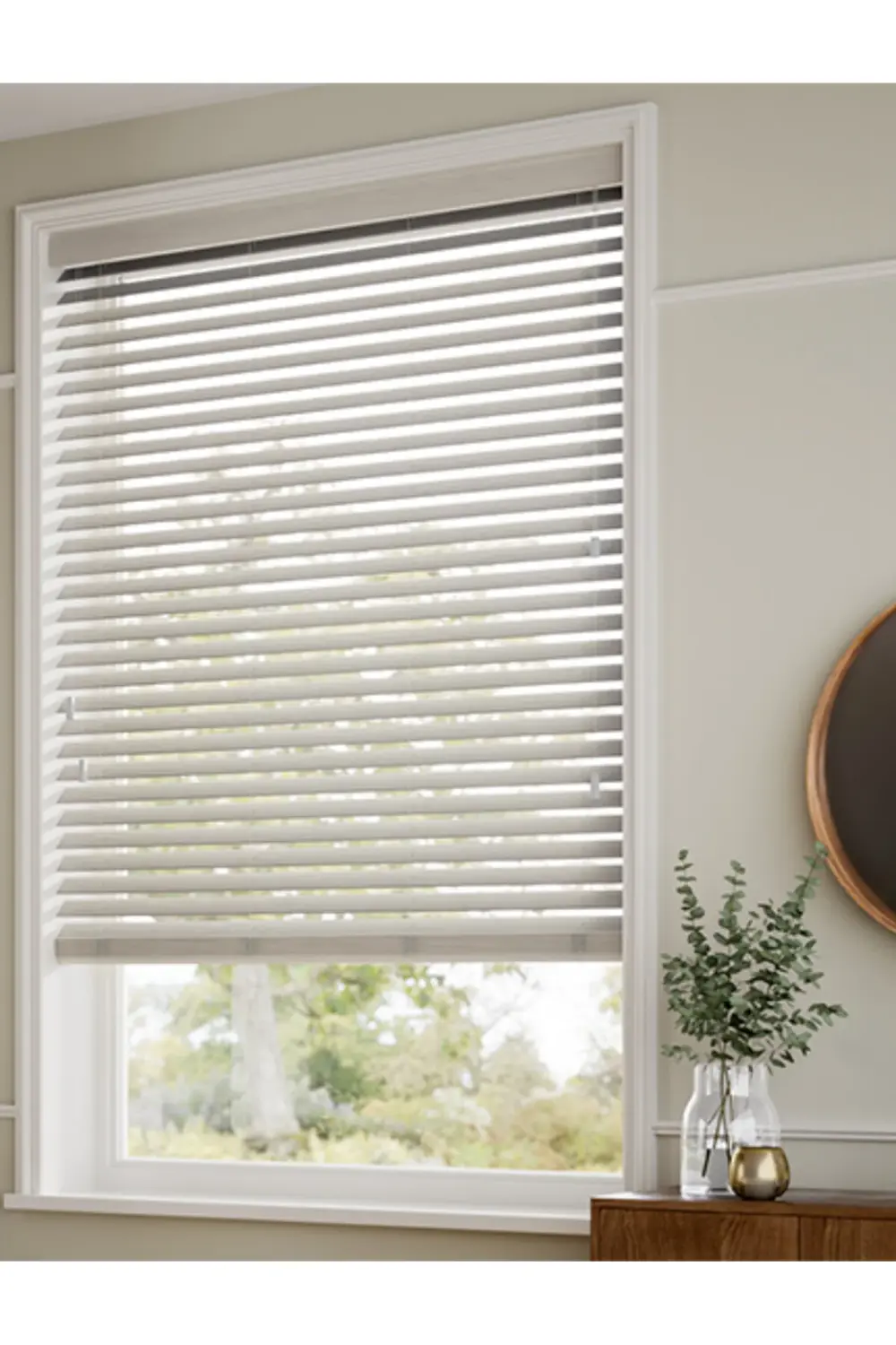 Wooden Blinds %100 Doğal Ahşap Jaluzi Perde 50mm,Alüminyum Kasalı