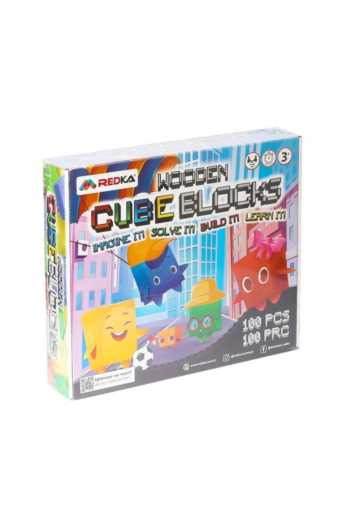 Wooden Cube Blocks - Ahşap Küp Bloklar