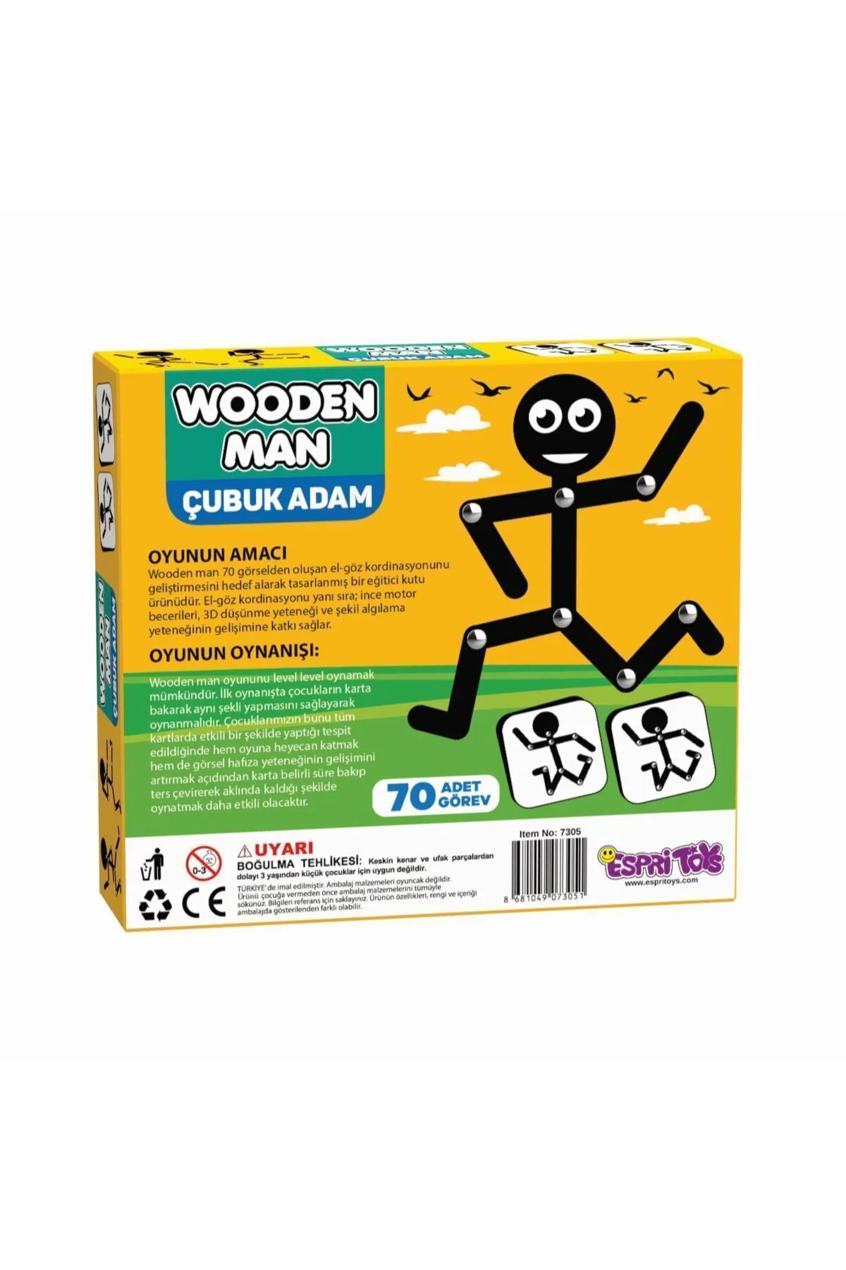 Wooden Man Game Çöp Adam Ve Çubuk Adam Hafıza Kutu Oyunu
