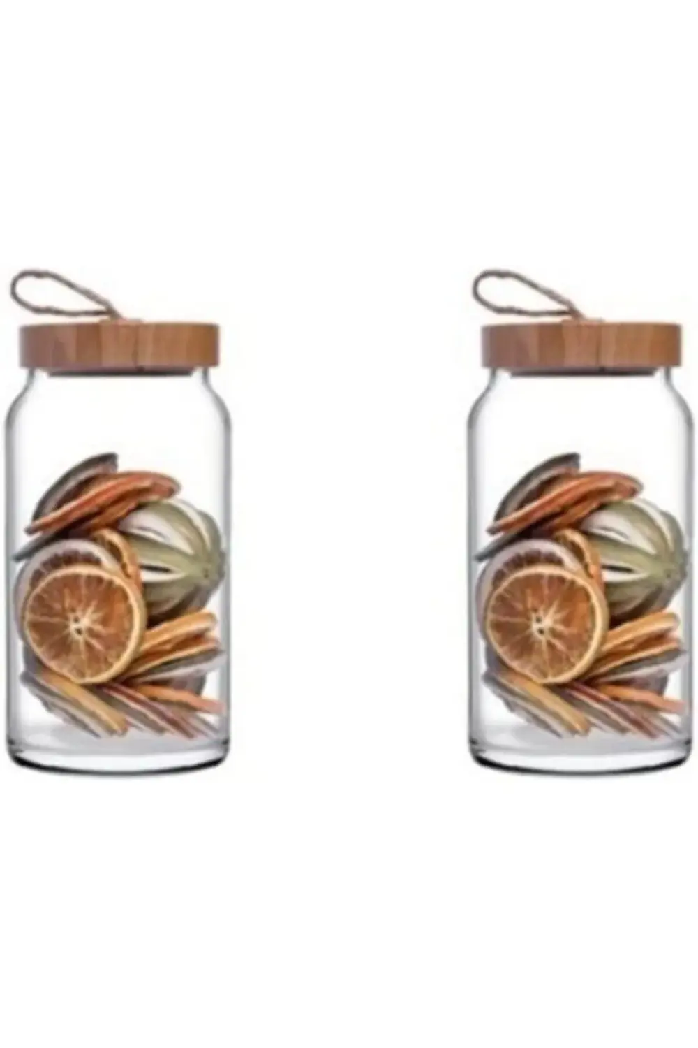 Woody Bamboo Kapaklı Kavanoz 1130cc - 2 Adet 395519