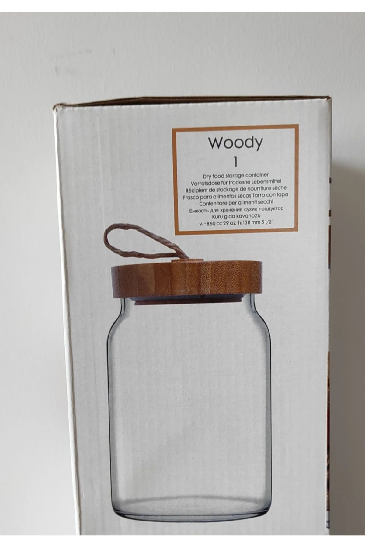 Woody Bamboo Kapaklı Kavanoz 860cc