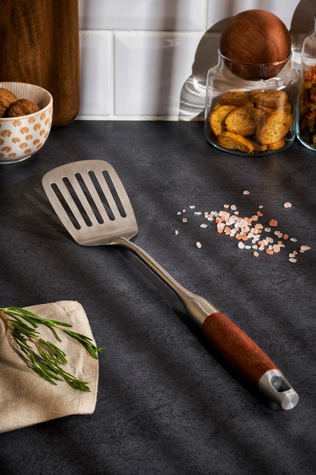 Woody Paslanmaz Çelik Izgara Spatula