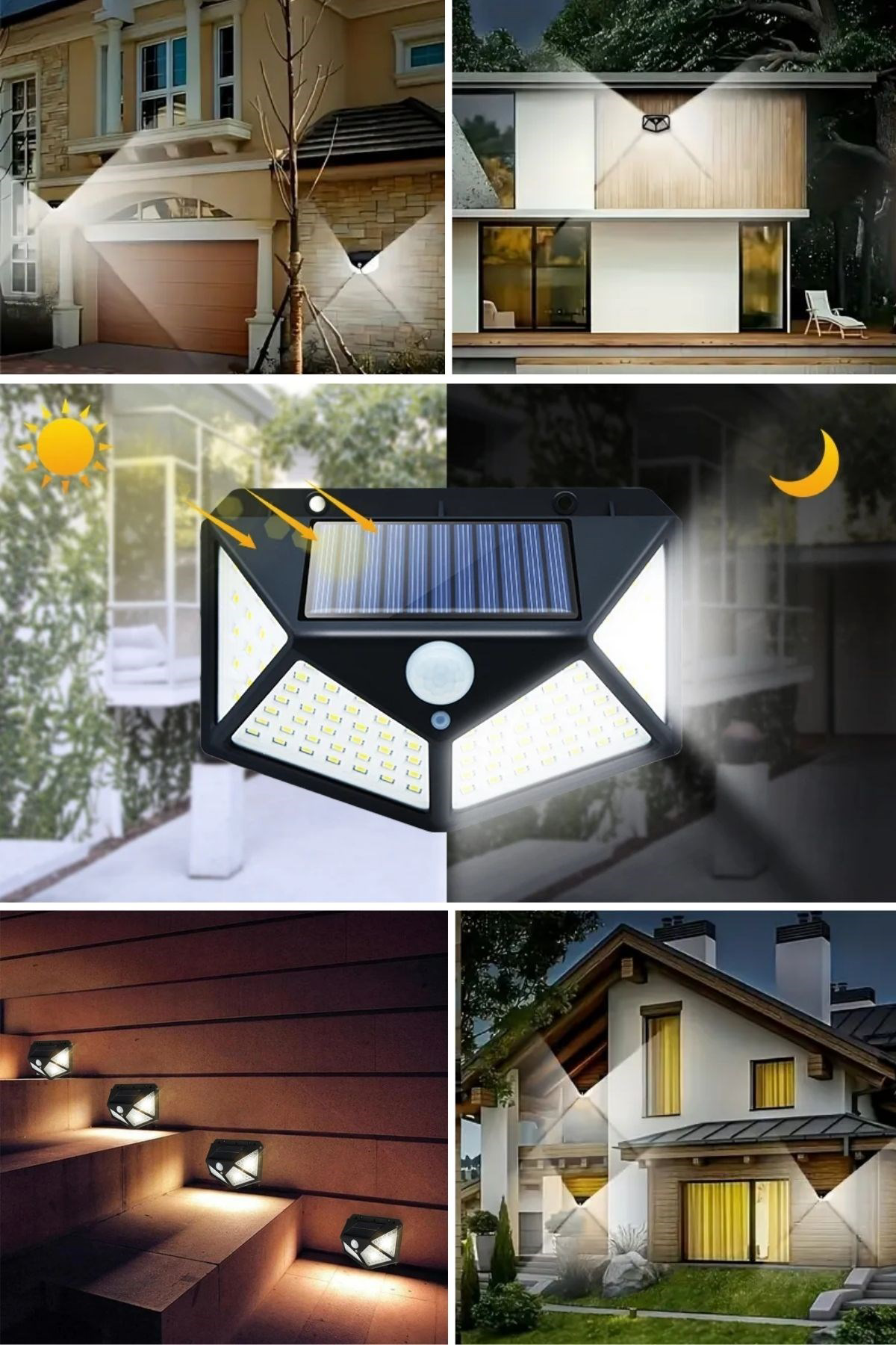 Woody Sofia  100 Ledli 3 Farklı Aydınlatma Ayarlı Solar Güneş Ener