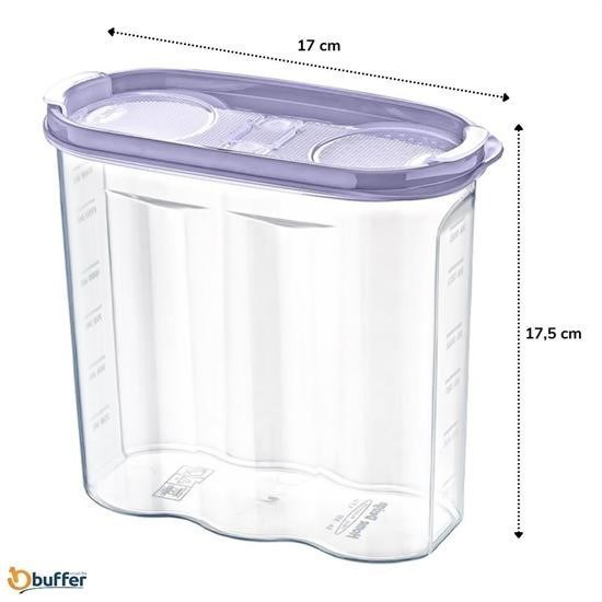 Woody Sofia 2 Kapaklı Ölçekli Erzak Kuru Gıda Saklama Kutusu Kabı