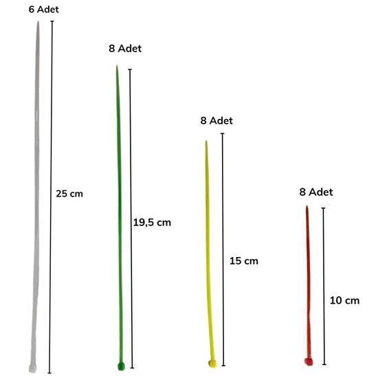 Woody Sofia 30 Parça Plastik Kablo Kelepçe Seti Kablo Düzenleyici