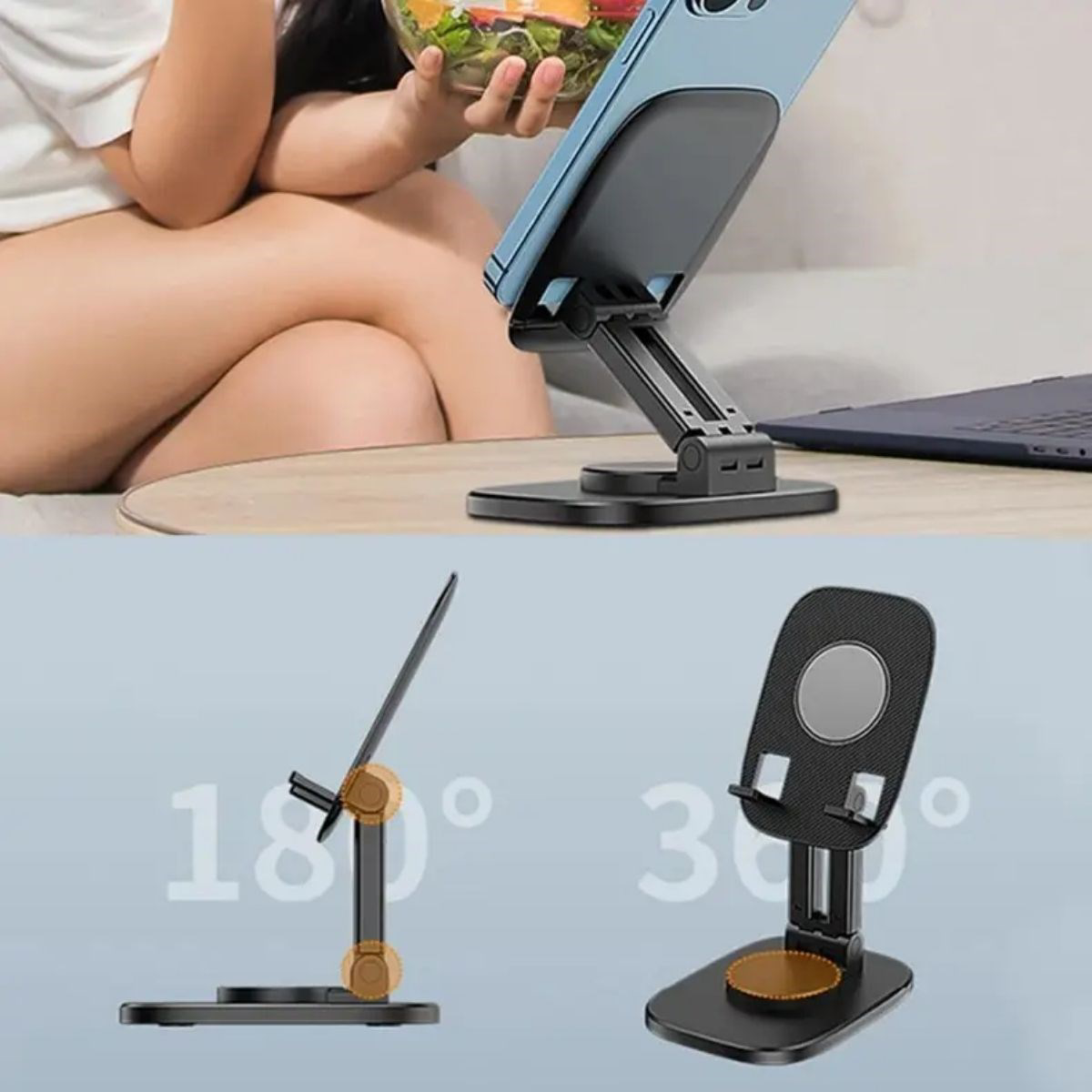 Woody Sofia  360 Döner Masaüstü Mobil Telefon Tutucu Standı