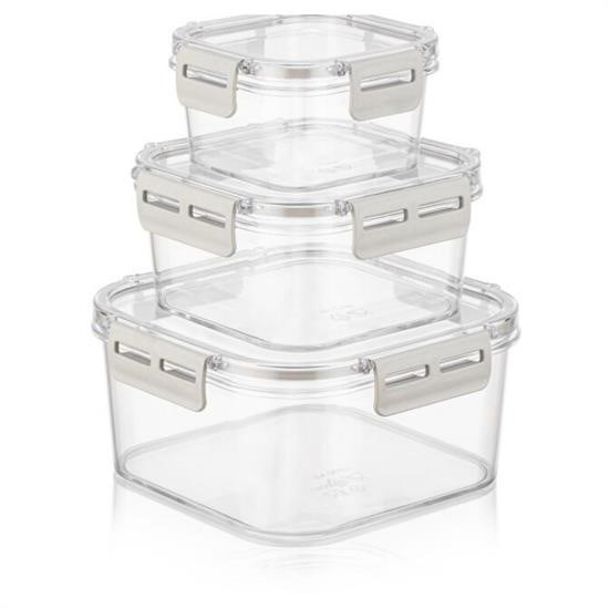 Woody Sofia  3'Lü Pratik Silikon Contalı Sızdırmaz Kapaklı Sağlam 