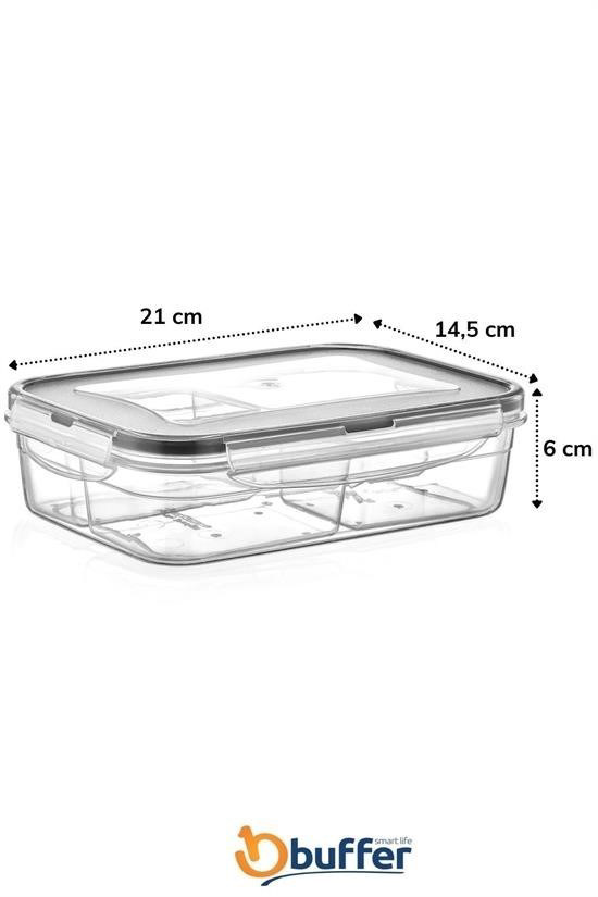 Woody Sofia 4 Bölmeli Sızdırmaz Contalı Kilitli Kapaklı 1 Litre E