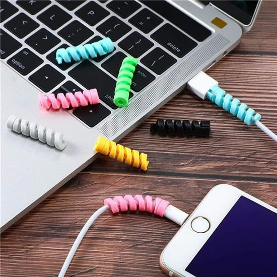 Woody Sofia® 4lü Apple, Android Şaj Kablosu Koruyucu Silikon Spir Woody Sofia® 4lü Apple, Android Şaj Kablosu Koruyucu Silikon Spir Fiyatı, Yorumları ve Özellikleri