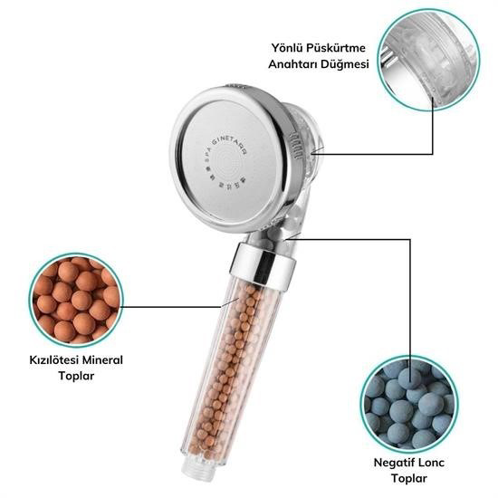 Woody Sofia %50 Su Tasarruflu ve Arıtmalı Doğal Taşlı Banyo El Du