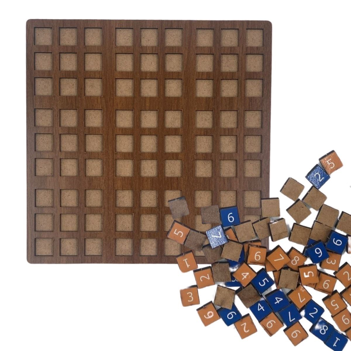 Woody Sofia 9 Bölümlü Ahşap Sudoku Eğitici Oyun Seti