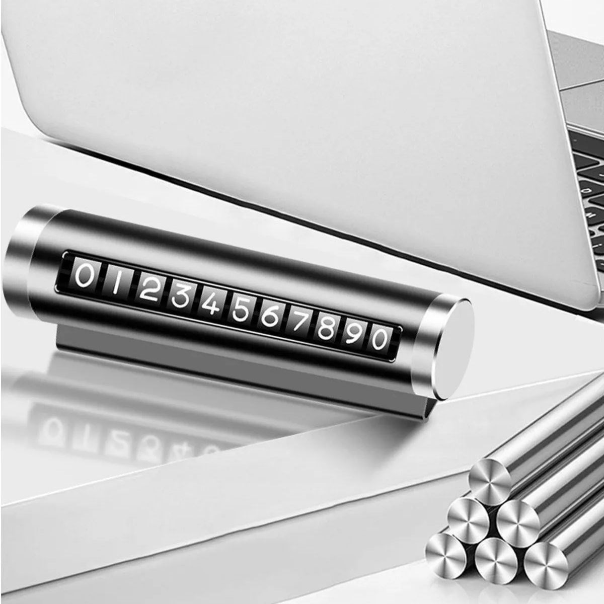 Woody Sofia  Alüminyum Kasa Siyah Renk Çevirmeli Araç İçi Telefon 