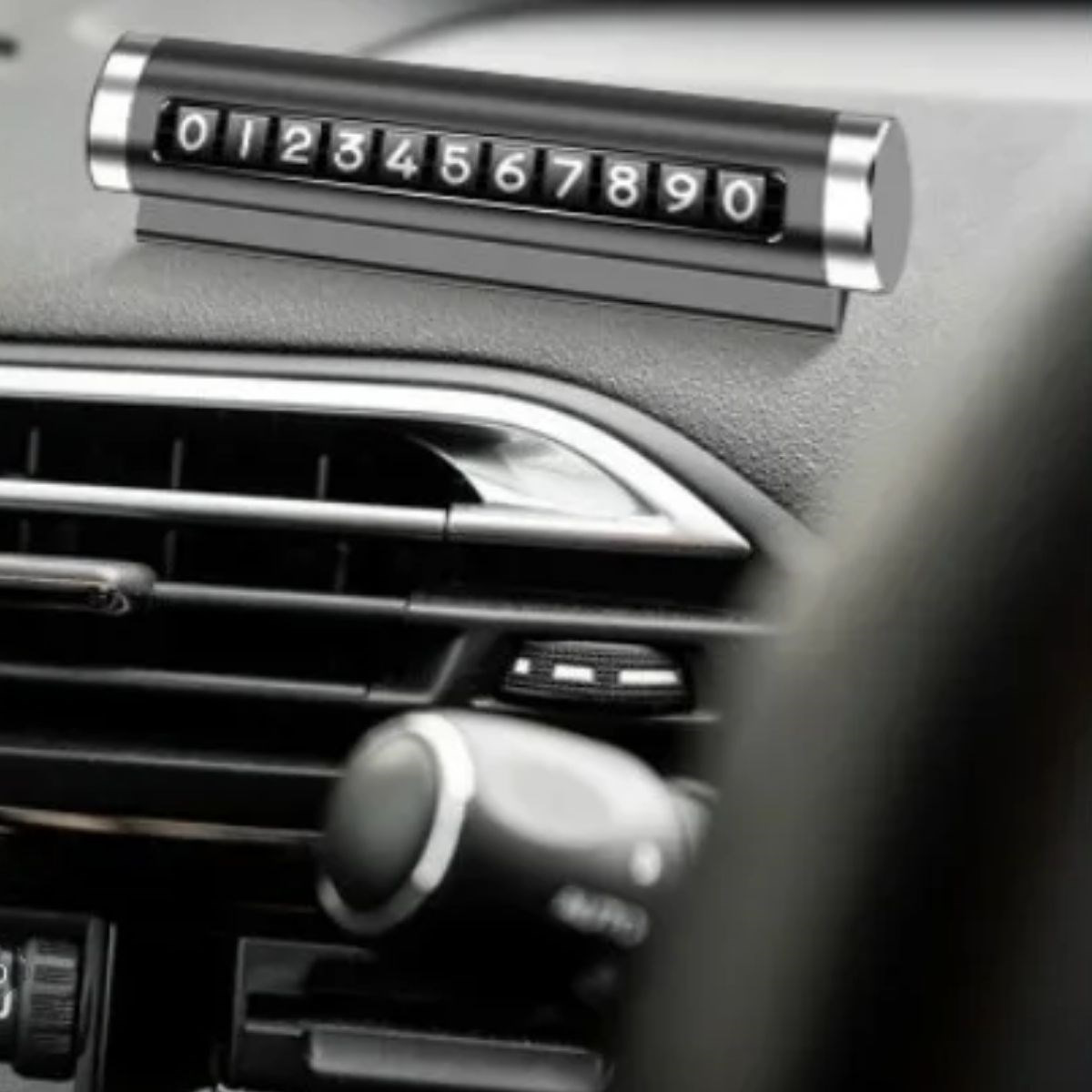 Woody Sofia  Alüminyum Kasa Siyah Renk Çevirmeli Araç İçi Telefon 