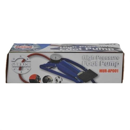 Woody Sofia Basınç Göstergeli Ayak Pompası Araba Bisiklet Motor L