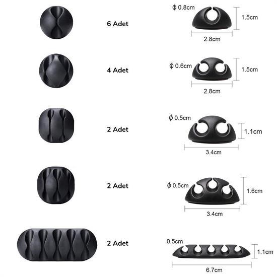 Woody Sofia  Çok Amaçli Kablo Tutucu Akrilik Güçlü Yapişkanli Orga