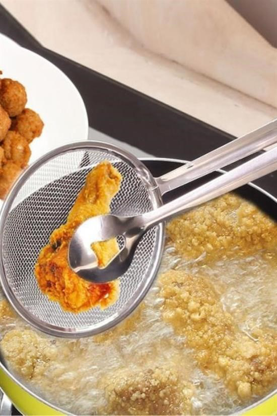 Woody Sofia Çok Amaçlı Süzgeçli Paslanmaz Metal Haşlama Ve Kızart