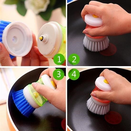 Woody Sofia  Deterjan Hazneli Kolay Bulaşık Yıkama Fırçası Bulaşık