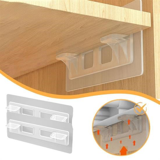 Woody Sofia  Dolap İçi Raflar İçin 4'Lü Plastik Güçlü Yapişkanli R