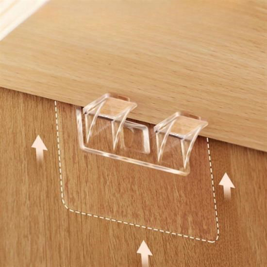 Woody Sofia  Dolap İçi Raflar İçin 4'Lü Plastik Güçlü Yapişkanli R