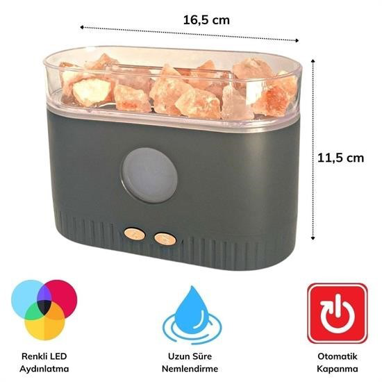 Woody Sofia Himalaya Tuzlu Renkli Led Aydınlatmalı 200ml Hava Nem