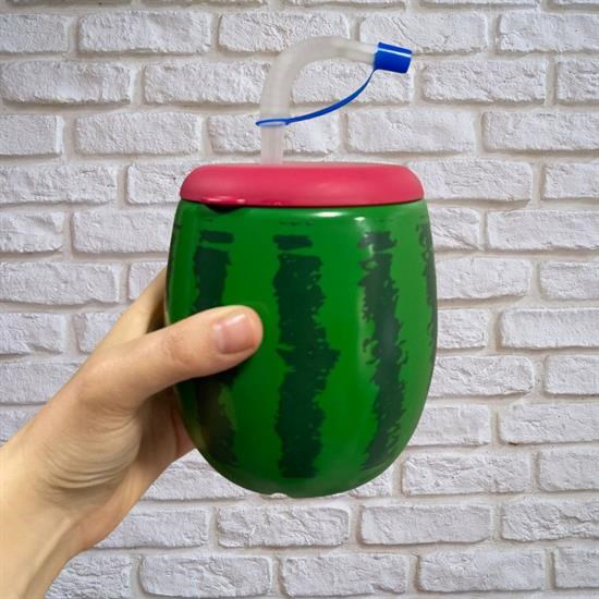 Woody Sofia  Karpuz Model Kendiliğinden Pipetli 900 Ml Suluk, Mata Woody Sofia  Karpuz Model Kendiliğinden Pipetli 900 Ml Suluk, Mata