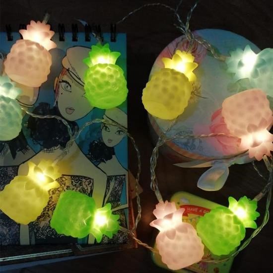 Woody Sofia Karışık Renk Dekoratif Ananas Dolama 10’lu Şerit Led 