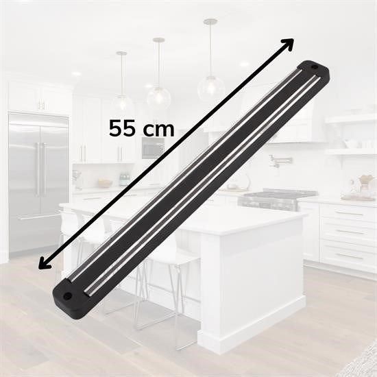 Woody Sofia® Mıknatıslı Paslanmaz Duvar Bıçak Askısı Standı 55 Cm
