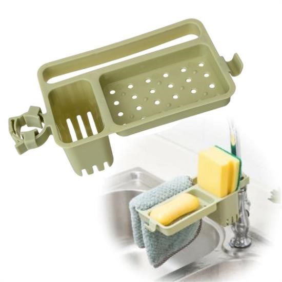 Woody Sofia  Musluğa Takilan Sünger Havlu Askili Sabun Hazneli Mut