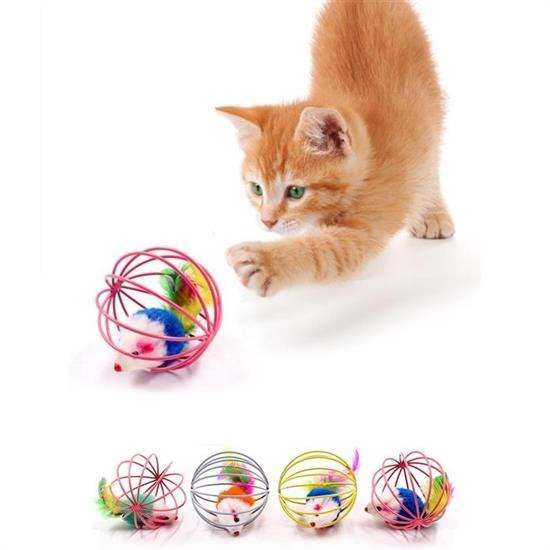 Woody Sofia Renkli Metal Kafesli Peluş Fareli Kedi Köpek Oyuncağı Woody Sofia Renkli Metal Kafesli Peluş Fareli Kedi Köpek Oyuncağı