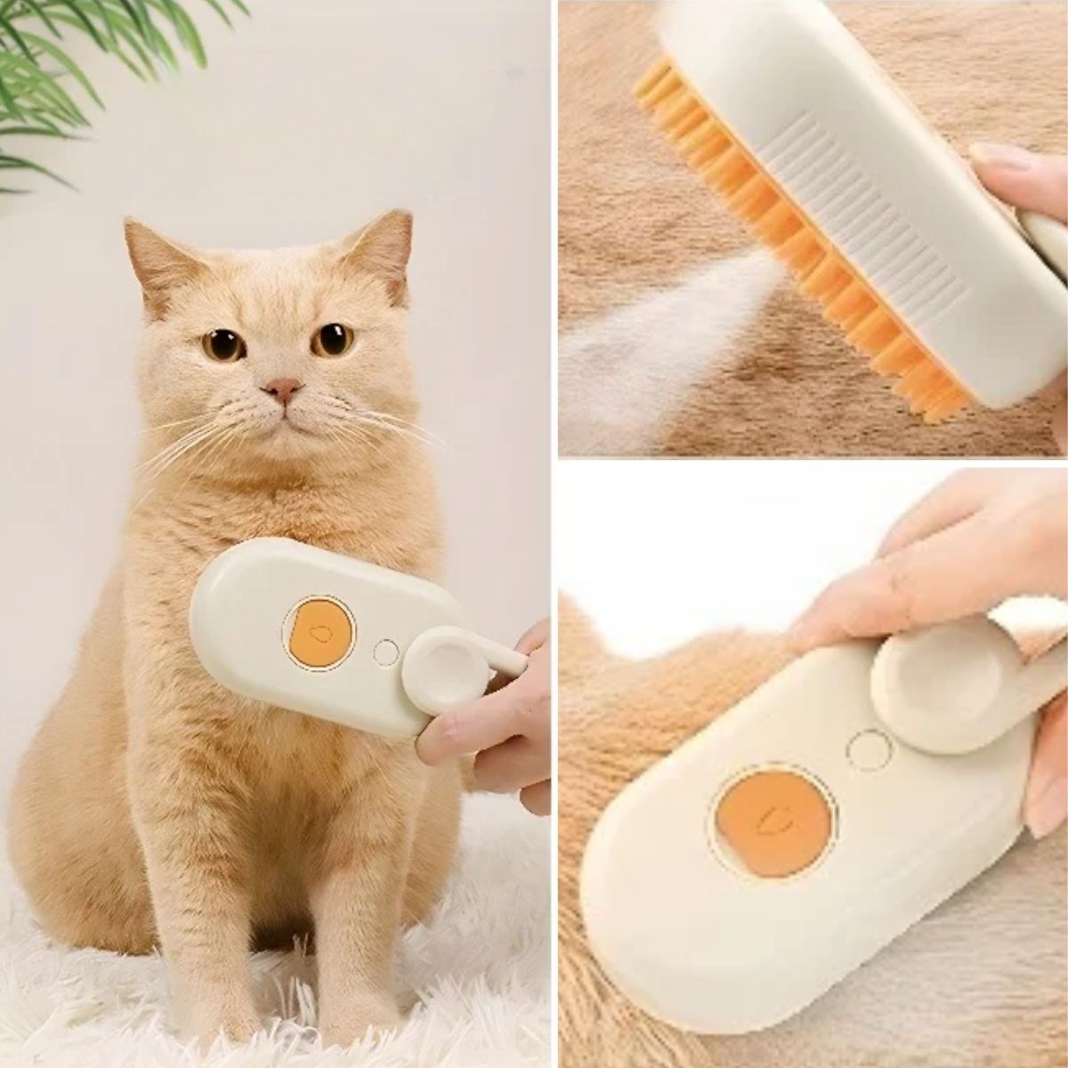 Woody Sofia  Saplı Su Püskürtmeli Kedi Köpek Fırçası Masaj Etkili