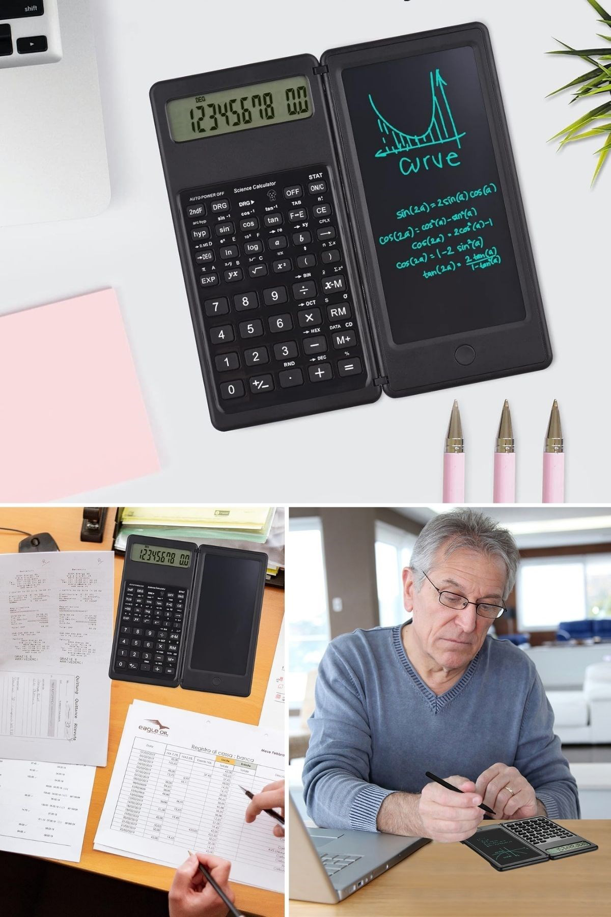 Woody Sofia Silinebilir LCD Yazı Tabletli,Kalemli Katlanabilir Bi