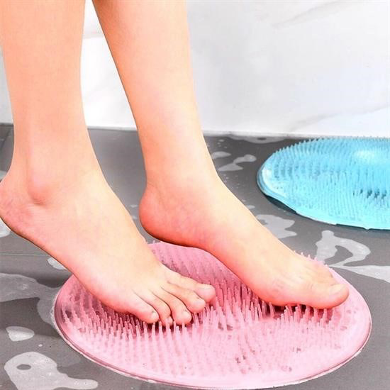Woody Sofia Silikon Fırçalı Banyo Masaj Matı ve Ayaklar için Top Woody Sofia Silikon Fırçalı Banyo Masaj Matı ve Ayaklar için Top
