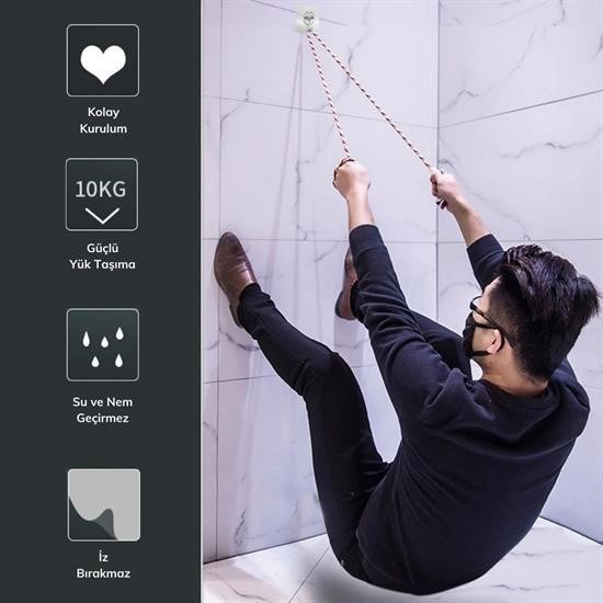 Woody Sofia Süper Güçlü Yapışkanlı Suya Dayanıklı Şeffaf Askı 5li