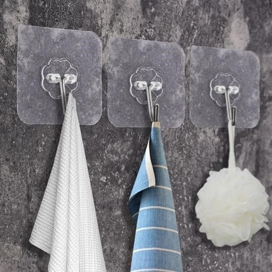 Woody Sofia Süper Güçlü Yapışkanlı Suya Dayanıklı Şeffaf Askı 5li