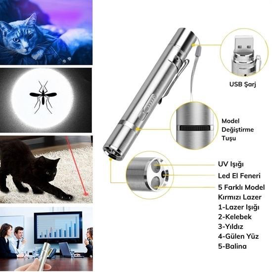 Woody Sofia Usb İle Şarj Edilebilen 3In 1 Kırmızı Işık +Beyaz Led Woody Sofia Usb İle Şarj Edilebilen 3In 1 Kırmızı Işık +Beyaz Led