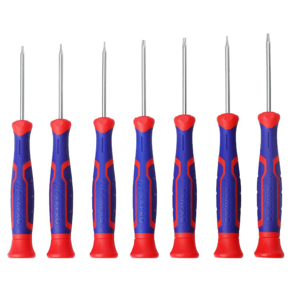 WORKPRO WP200510 7 Parça Profesyonel CR-V Manyetik Hassas Torx Tornavida Seti WORKPRO WP200510 7 Parça Profesyonel CR-V Manyetik Hassas Torx Tornavida Seti