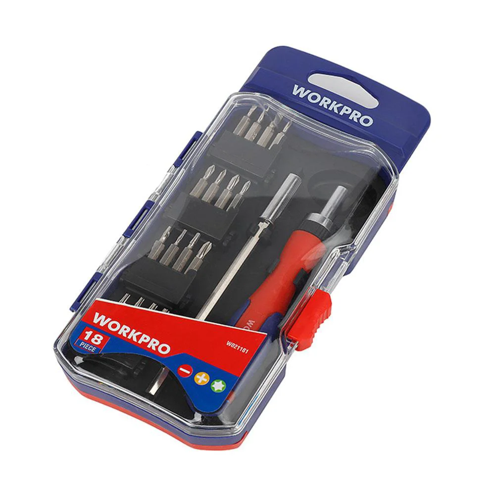 WORKPRO WP200516 18 Parça Profesyonel CR-V Cırcırlı Hassas/Elektronikçi Bits Tornavida Seti WORKPRO WP200516 18 Parça Profesyonel CR-V Cırcırlı Hassas/Elektronikçi Bits Tornavida Seti