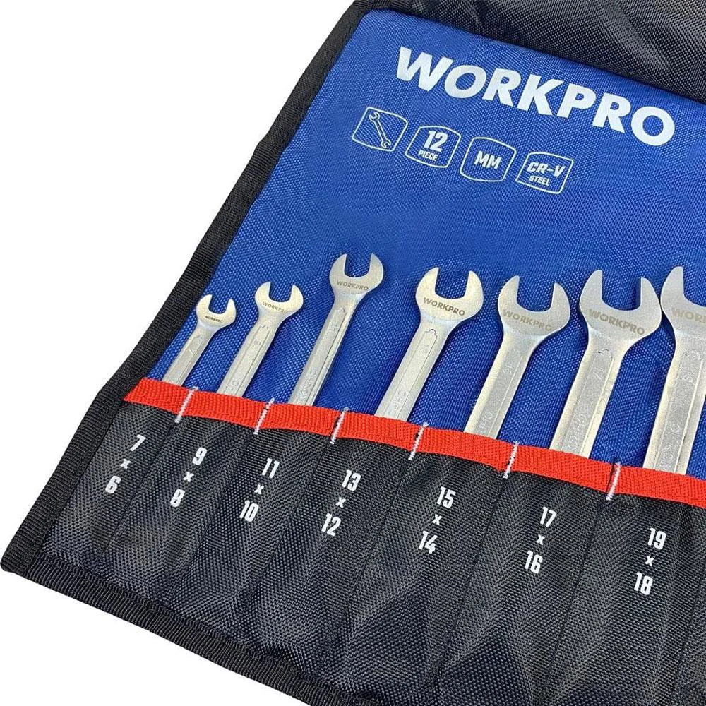 WORKPRO WP202507 6-32mm 12 Parça CR-V Profesyonel Açık Ağız Anahtar Takımı + Bez Taşıma Kılıfı WORKPRO WP202507 6-32mm 12 Parça CR-V Profesyonel Açık Ağız Anahtar Takımı + Bez Taşıma Kılıfı
