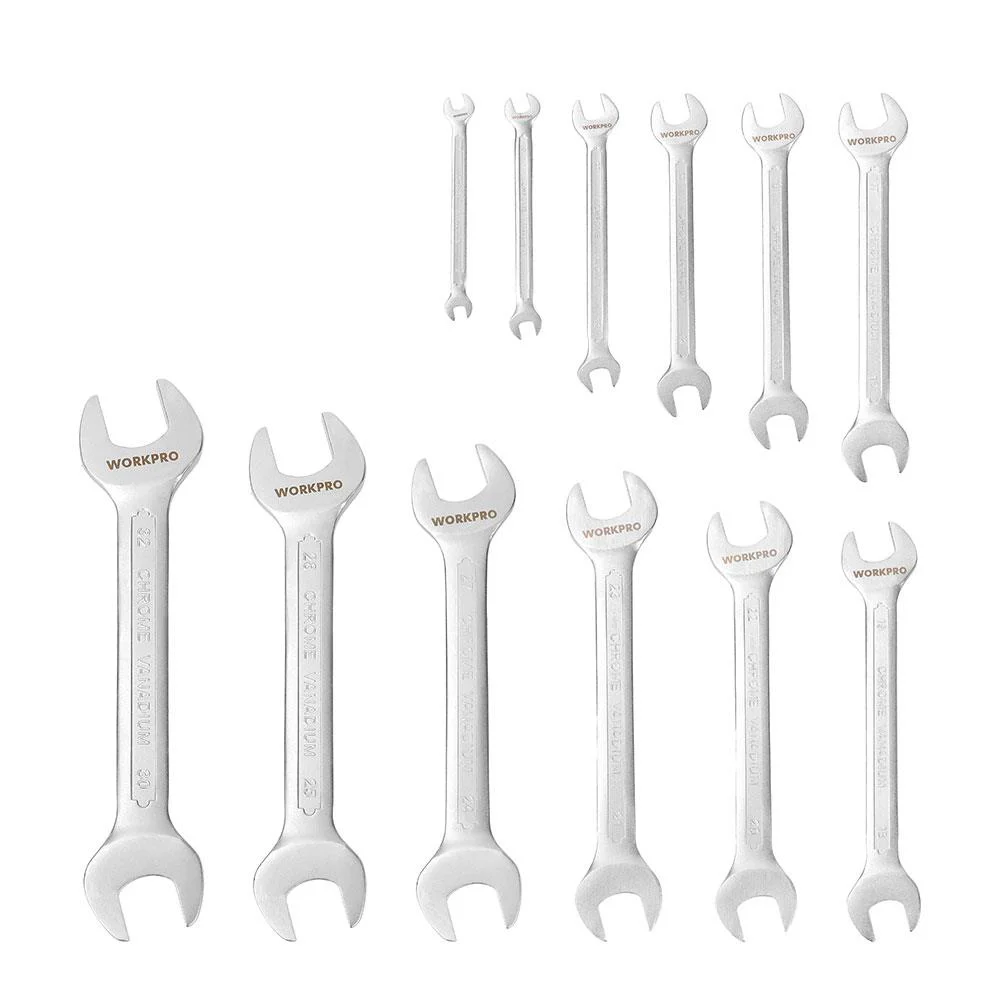 WORKPRO WP202507 6-32mm 12 Parça CR-V Profesyonel Açık Ağız Anahtar Takımı + Bez Taşıma Kılıfı WORKPRO WP202507 6-32mm 12 Parça CR-V Profesyonel Açık Ağız Anahtar Takımı + Bez Taşıma Kılıfı