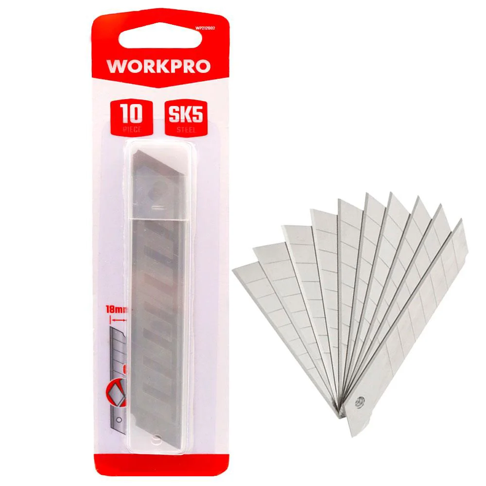 WORKPRO WP212002 18MM 10’Lu Maket Bıçağı Yedeği WORKPRO WP212002 18MM 10’Lu Maket Bıçağı Yedeği