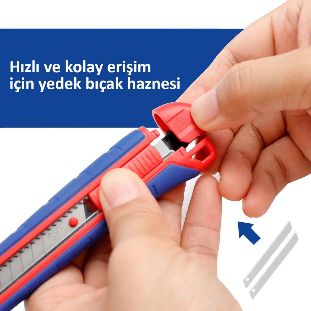 WORKPRO WP212008 9MM Ağır Hizmet Paslanmaz Çelik Kasa Maket Bıçağı WORKPRO WP212008 9MM Ağır Hizmet Paslanmaz Çelik Kasa Maket Bıçağı