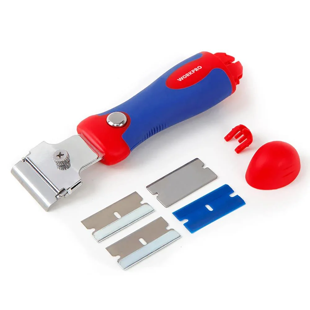 WORKPRO WP219004 40mm Geri Çekilebilir Profesyonel Kazıyıcı + 4 Parça Kazıma Bıçak Seti WORKPRO WP219004 40mm Geri Çekilebilir Profesyonel Kazıyıcı + 4 Parça Kazıma Bıçak Seti