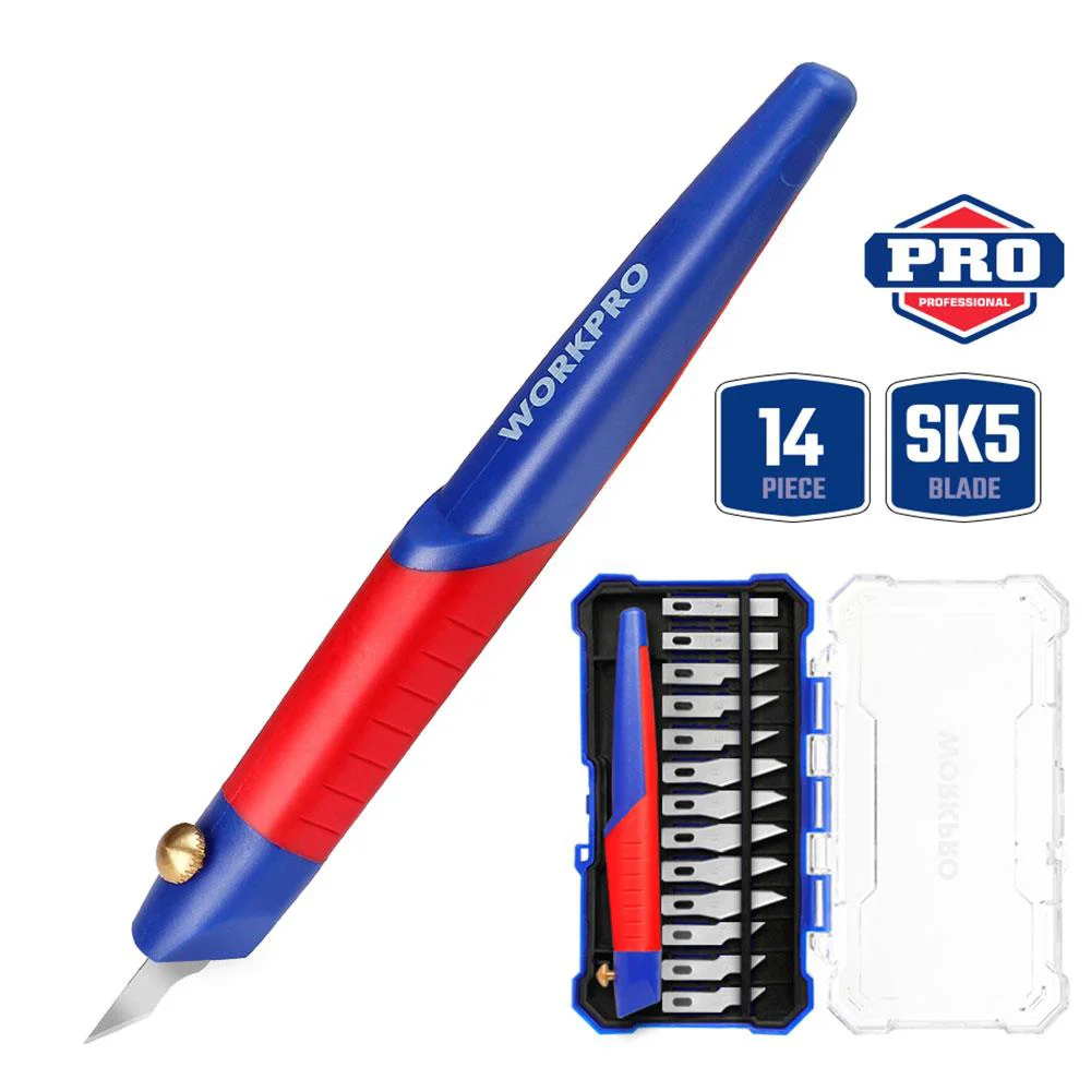 WORKPRO WP219005 14 Parça Profesyonel Hobi Maket Bıçağı Seti WORKPRO WP219005 14 Parça Profesyonel Hobi Maket Bıçağı Seti