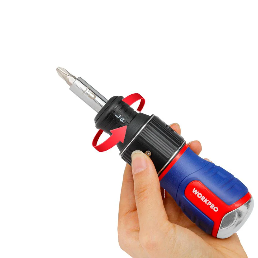 WORKPRO WP221071 6-IN-1 Profesyonel CR-V Cırcırlı Manyetik Topaç Tornavida Seti WORKPRO WP221071 6-IN-1 Profesyonel CR-V Cırcırlı Manyetik Topaç Tornavida Seti