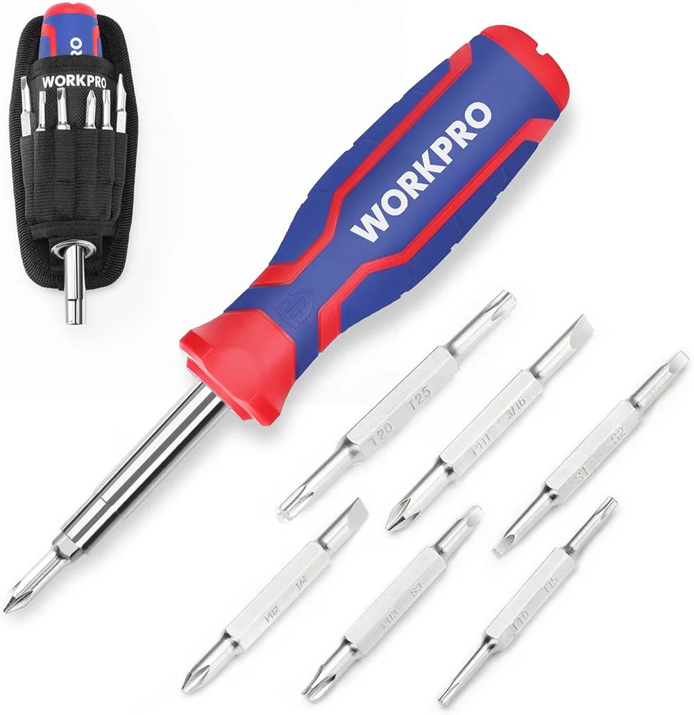 WORKPRO WP221306 15-IN-1 Çok Fonksiyonlu Değişken Uçlu Profesyonel Tornavida Seti + Bel Askı Kılıfı WORKPRO WP221306 15-IN-1 Çok Fonksiyonlu Değişken Uçlu Profesyonel Tornavida Seti + Bel Askı Kılıfı