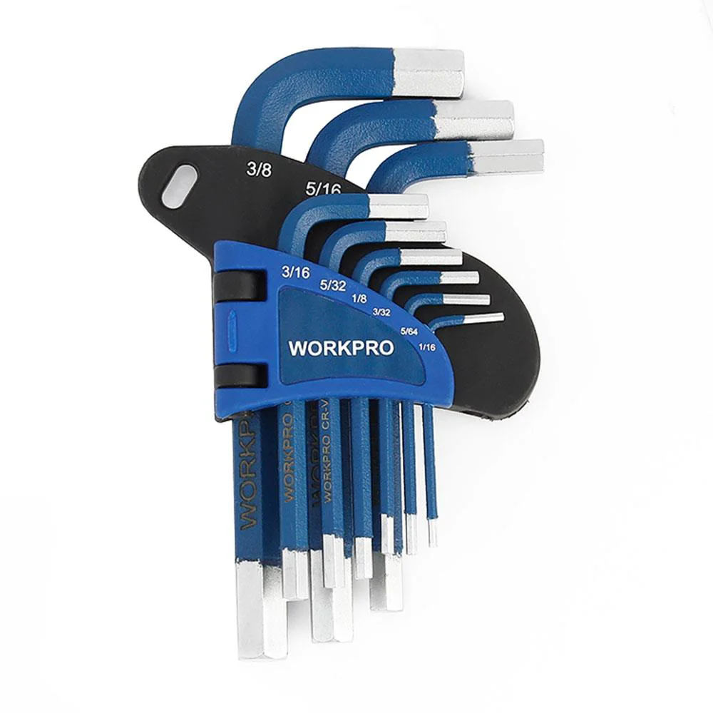 WORKPRO WP222014 9 Parça Kısa Boy CR-V Metrik Profesyonel Allen Anahtar Takımı WORKPRO WP222014 9 Parça Kısa Boy CR-V Metrik Profesyonel Allen Anahtar Takımı